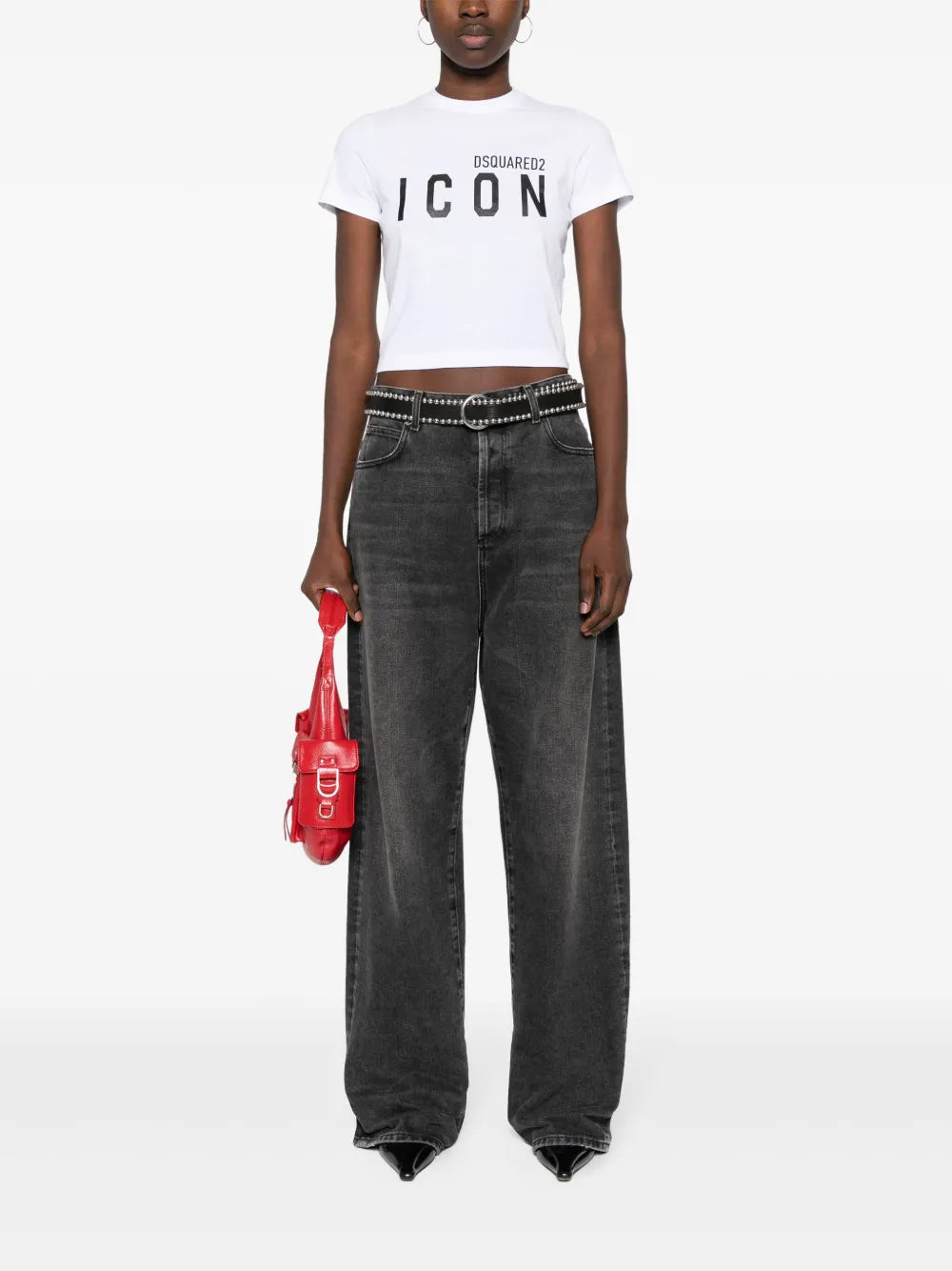 Logo-Print Cropped T-Shirt