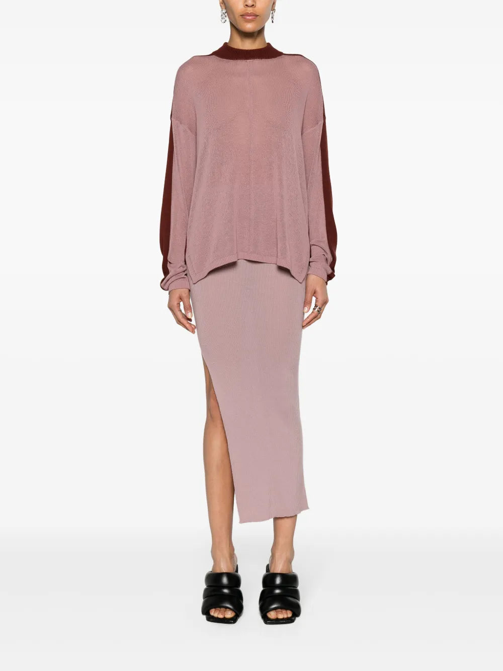 Combo Drop-Shoulder Cotton Jumper
