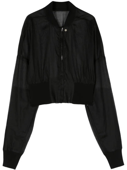Flight Semi-Sheer Bomber Jacket
