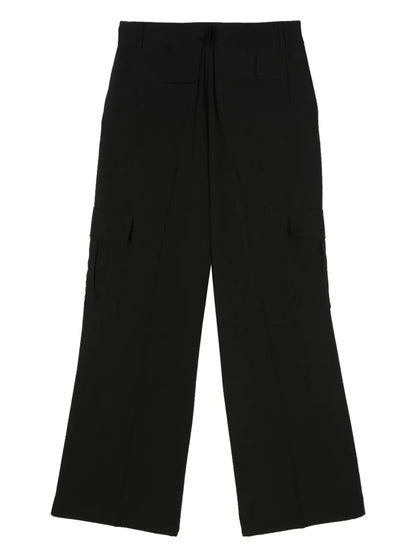 Louise Mid-Waist Straight-Leg Trousers
