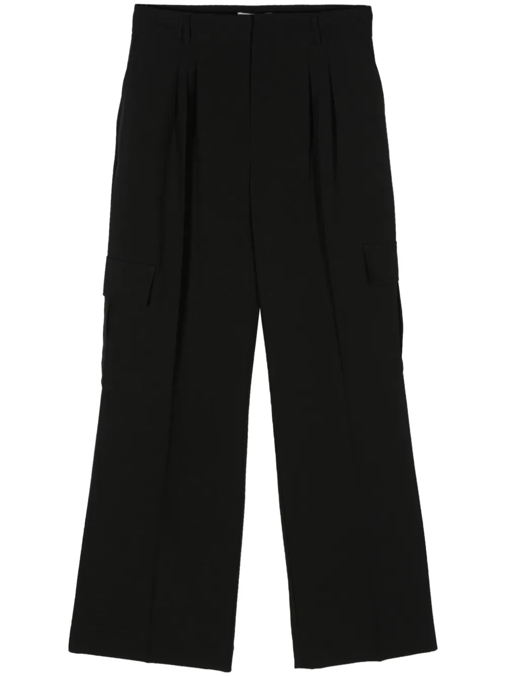 Louise Mid-Waist Straight-Leg Trousers