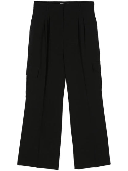 Louise Mid-Waist Straight-Leg Trousers
