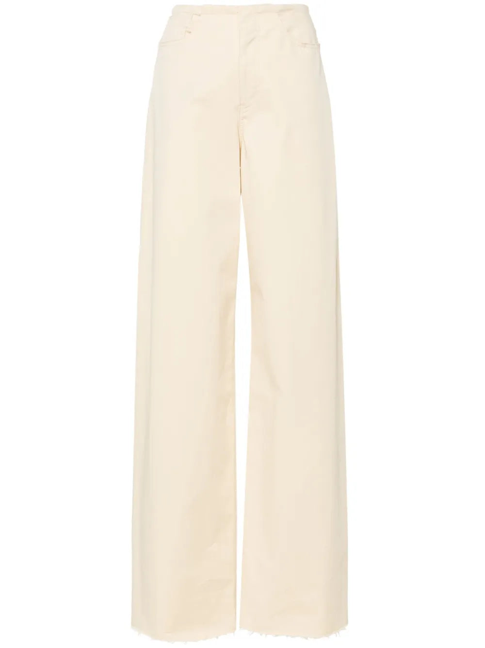 Distressed Wide-Leg Trousers