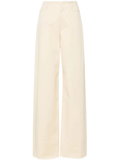 Distressed Wide-Leg Trousers