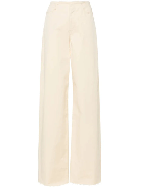 Distressed Wide-Leg Trousers