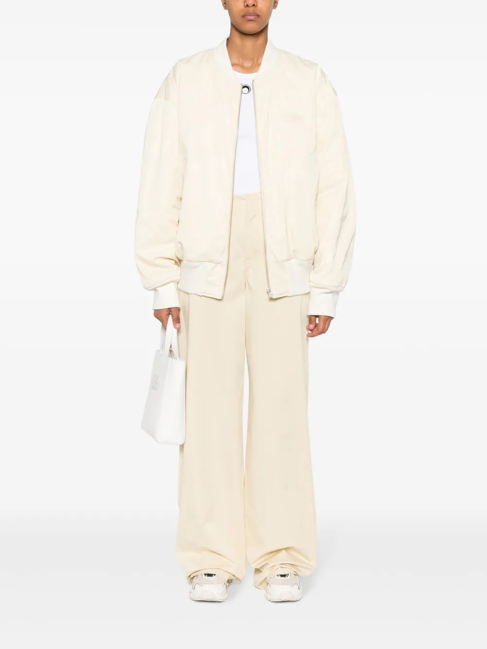Distressed Wide-Leg Trousers