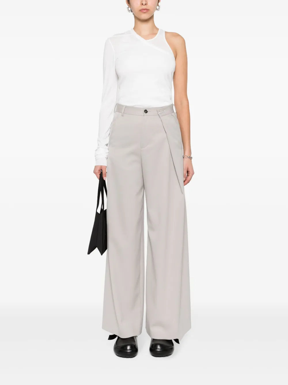 Pleated Wide-Leg Trousers