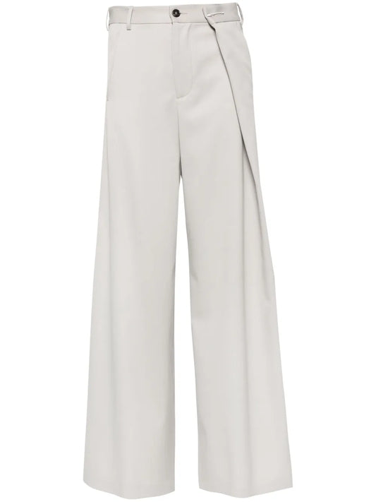 Pleated Wide-Leg Trousers
