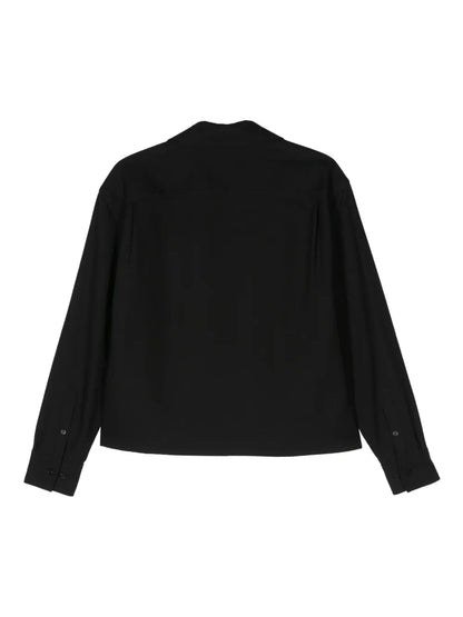 Crepe Cropped Lyocell Shirt