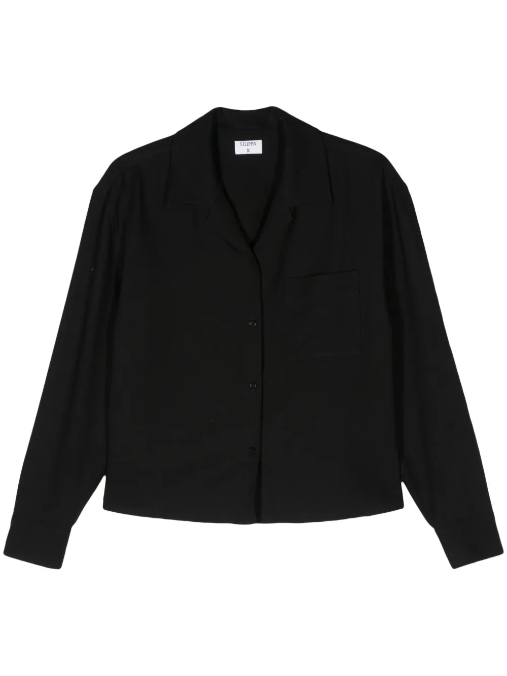 Crepe Cropped Lyocell Shirt