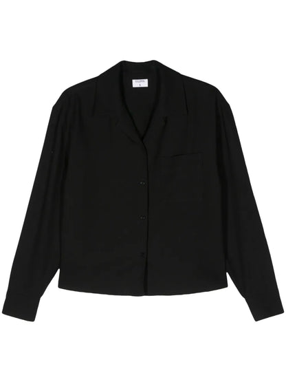 Crepe Cropped Lyocell Shirt