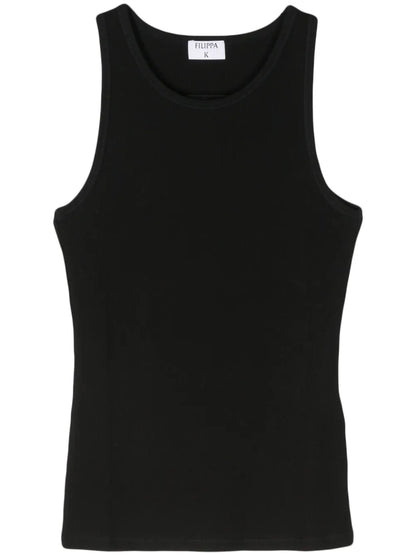Ribbed Stretch-Cotton Top