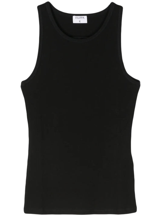 Ribbed Stretch-Cotton Top