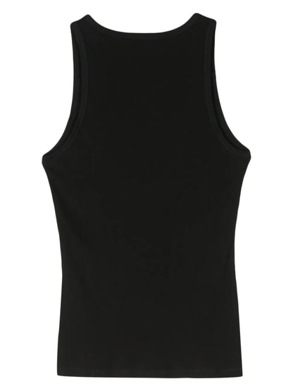 Ribbed Stretch-Cotton Top