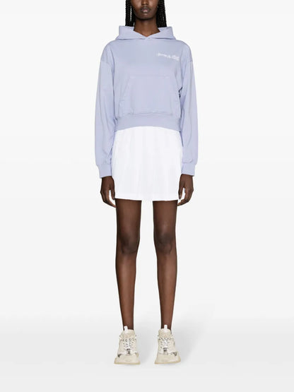 Logo-Print Cropped Hoodie