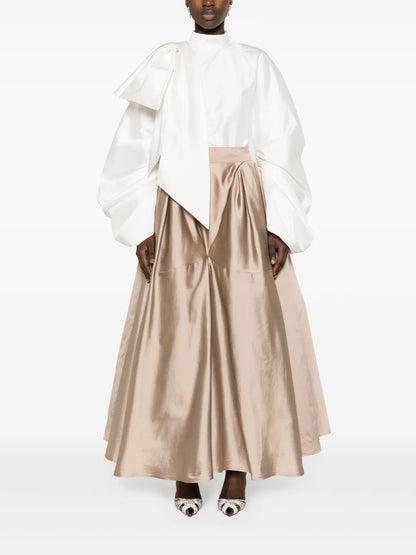 Satin Flared Skirt Set