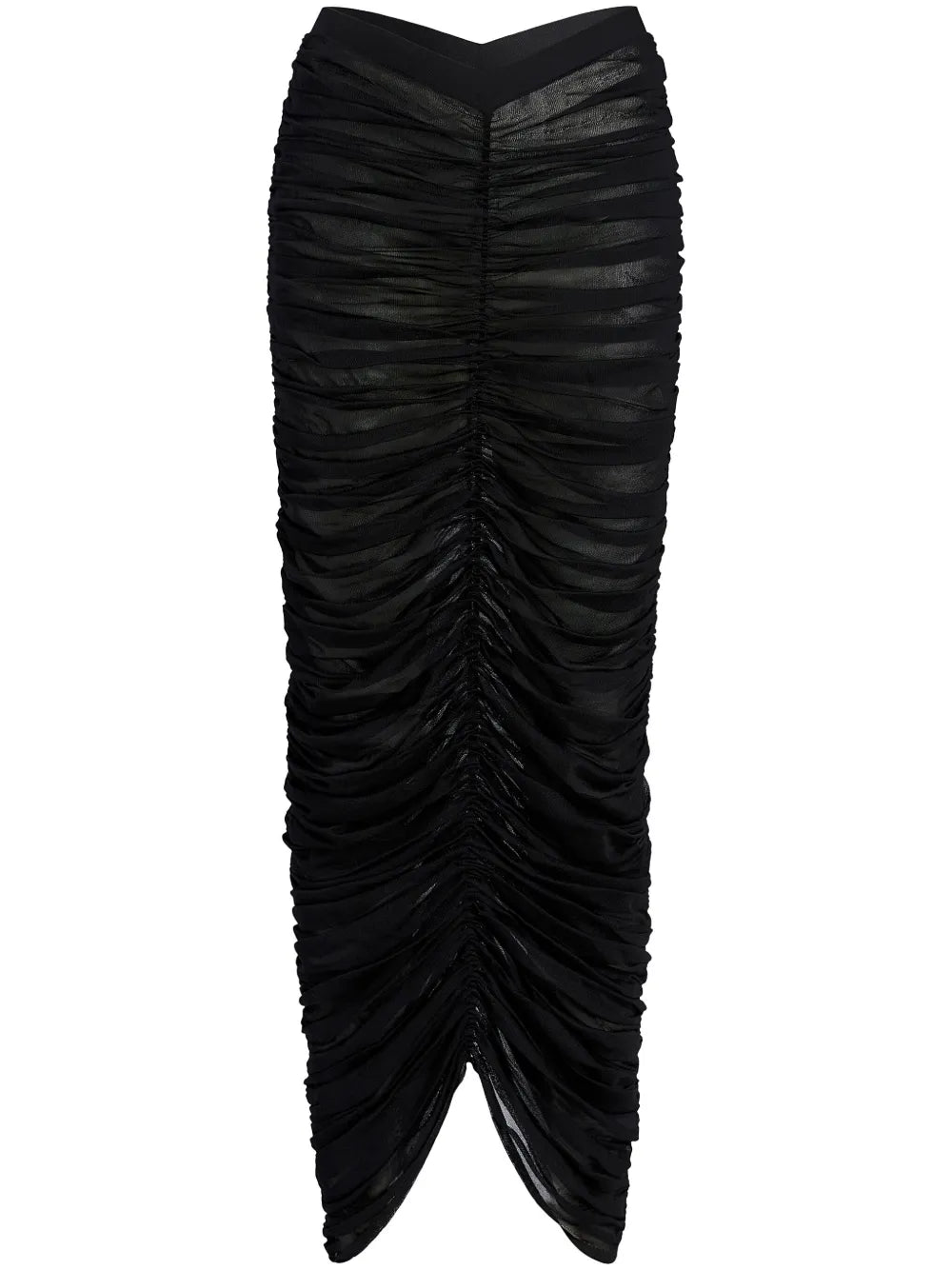 Laure Ruched Silk Skirt