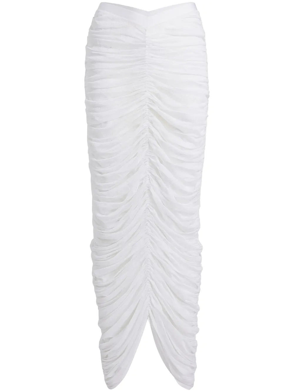 Laure Ruched Silk Skirt