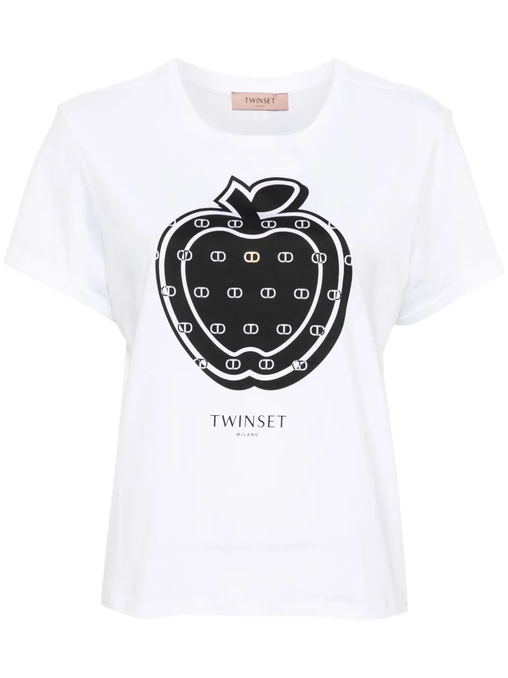 Apple-Print Cotton T-Shirt