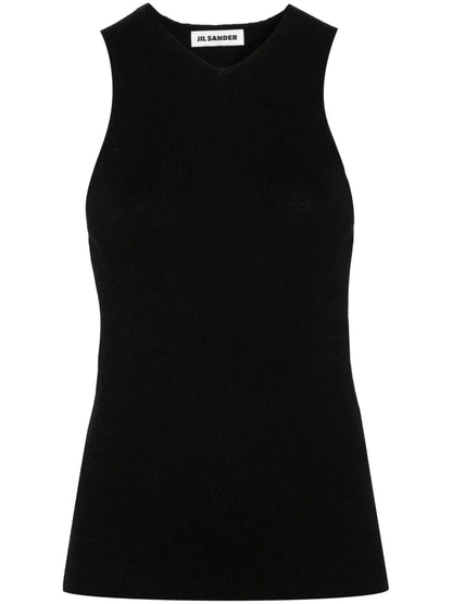 V-Neck Wool Tank Top