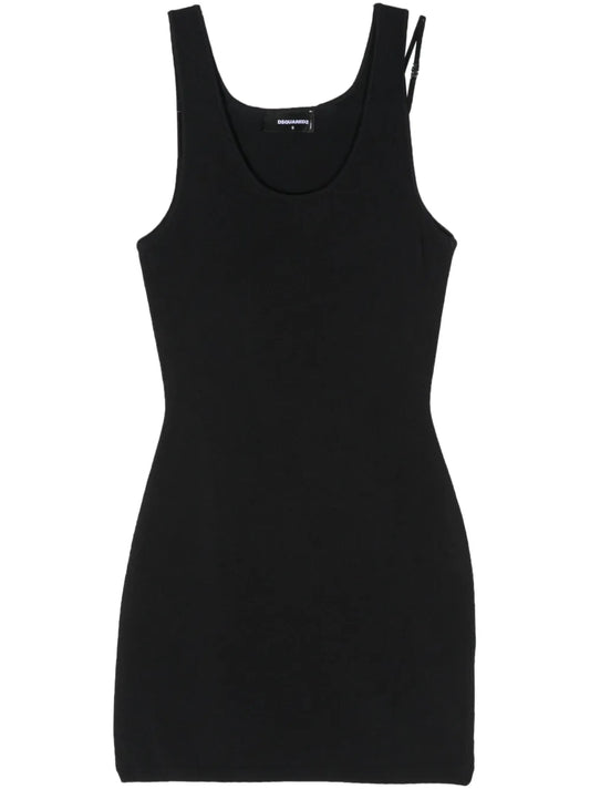 Logo Plaque Mini Dress