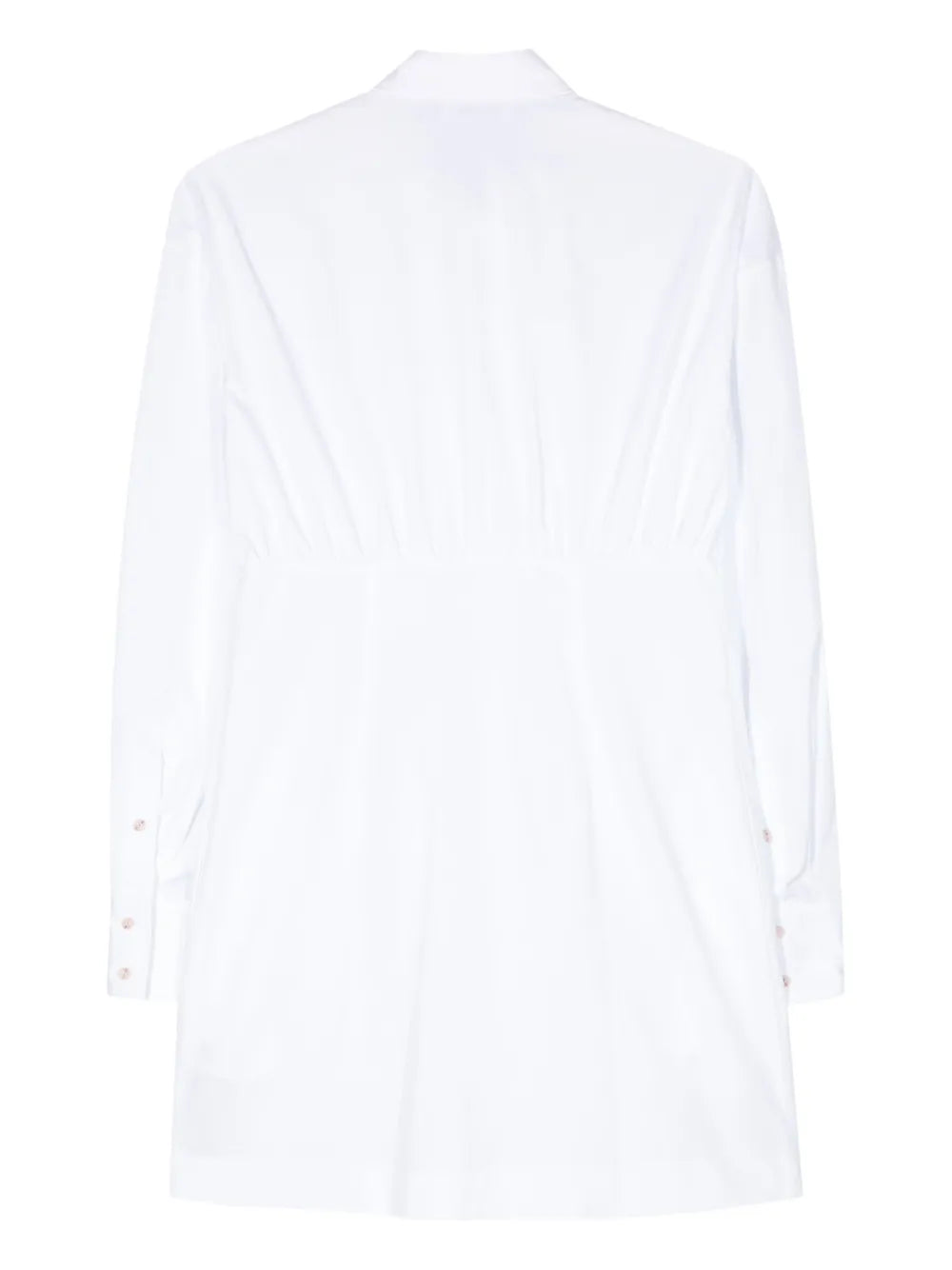 Logo-Plaque Cotton Shirt Dress