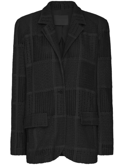Boyfriend Single-Breasted Macrame Blazer