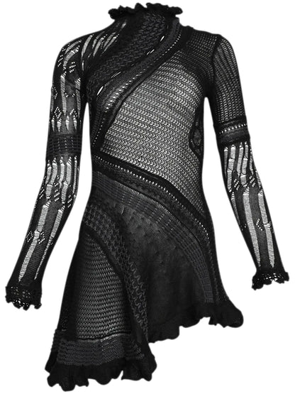 Ali Crochet-Knit Minidress