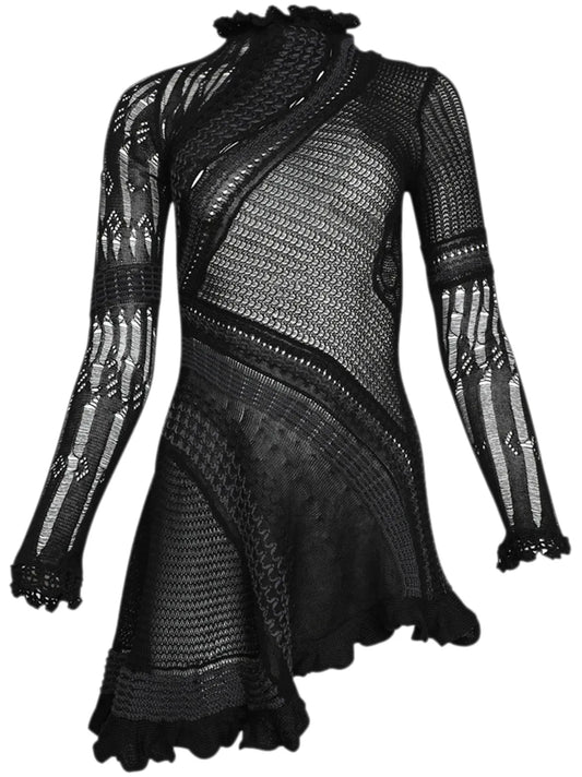 Ali Crochet-Knit Minidress