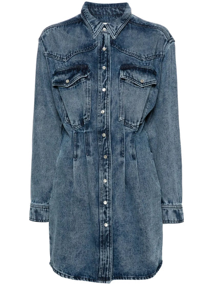 Liliko Denim Shirt Minidress