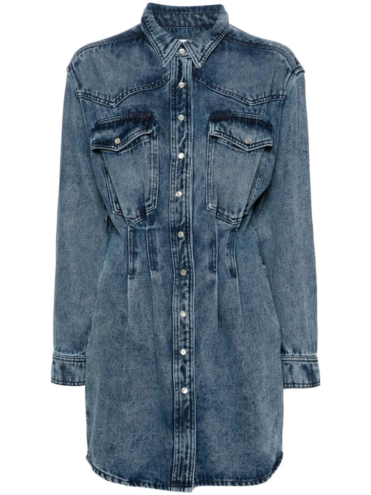 Liliko Denim Shirt Minidress