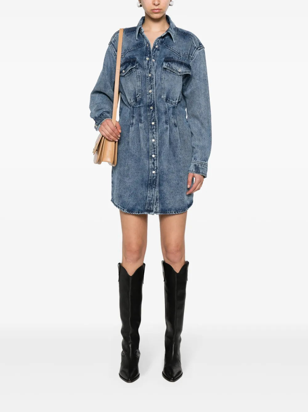 Liliko Denim Shirt Minidress