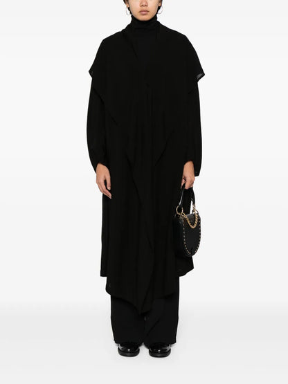 Semi-Sheer Long Cape Coat