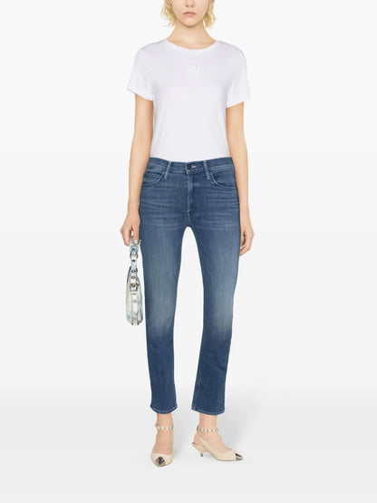 Love Birds-Embroidered Cotton T-Shirt