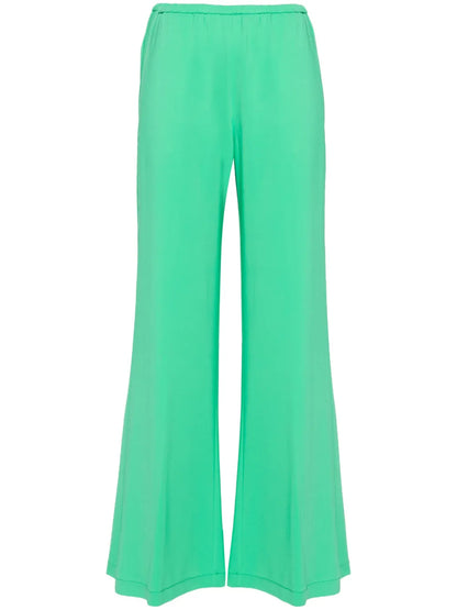 Wide-Leg Crepe Trousers