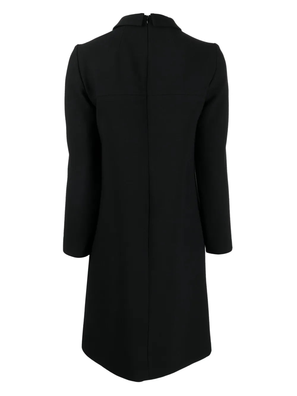 Pointed-Collar A-Line Dress