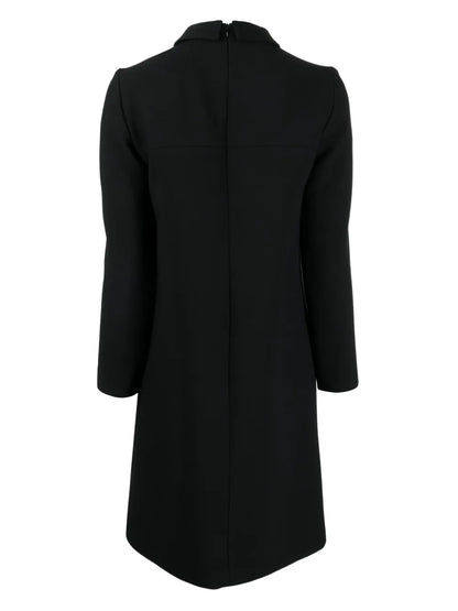 Pointed-Collar A-Line Dress