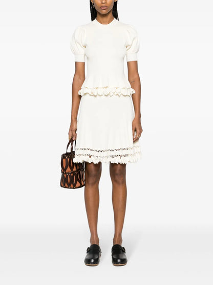 Danica Ribbed-Knit Short Skirt
