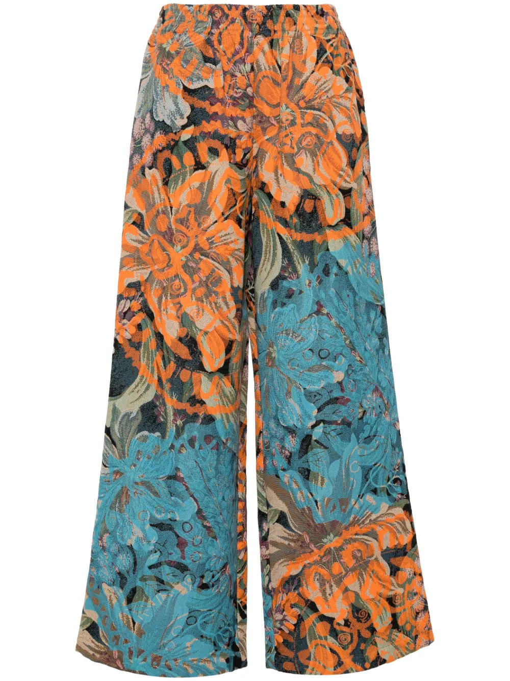 Kipos Melina Brocade Wide-Leg Pants