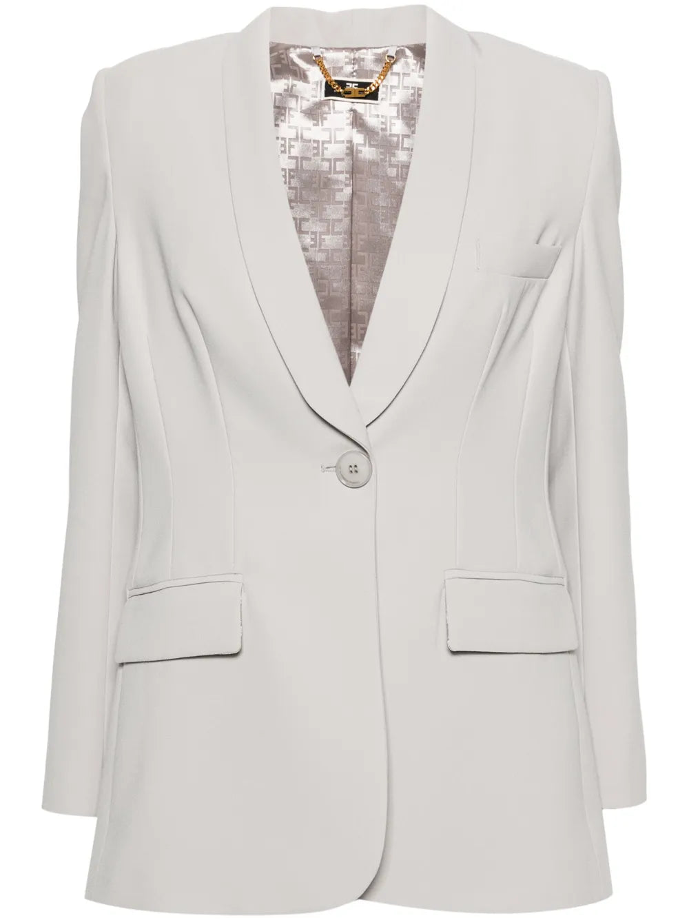 Shawl-Lapels Crepe Blazer