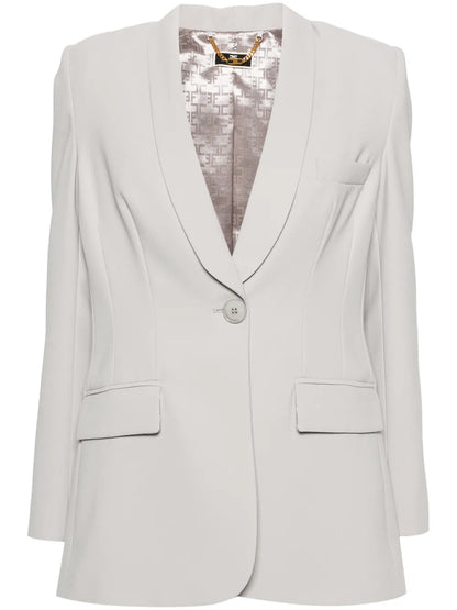 Shawl-Lapels Crepe Blazer