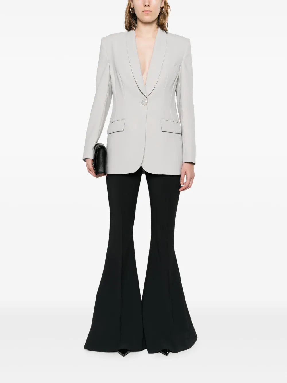 Shawl-Lapels Crepe Blazer