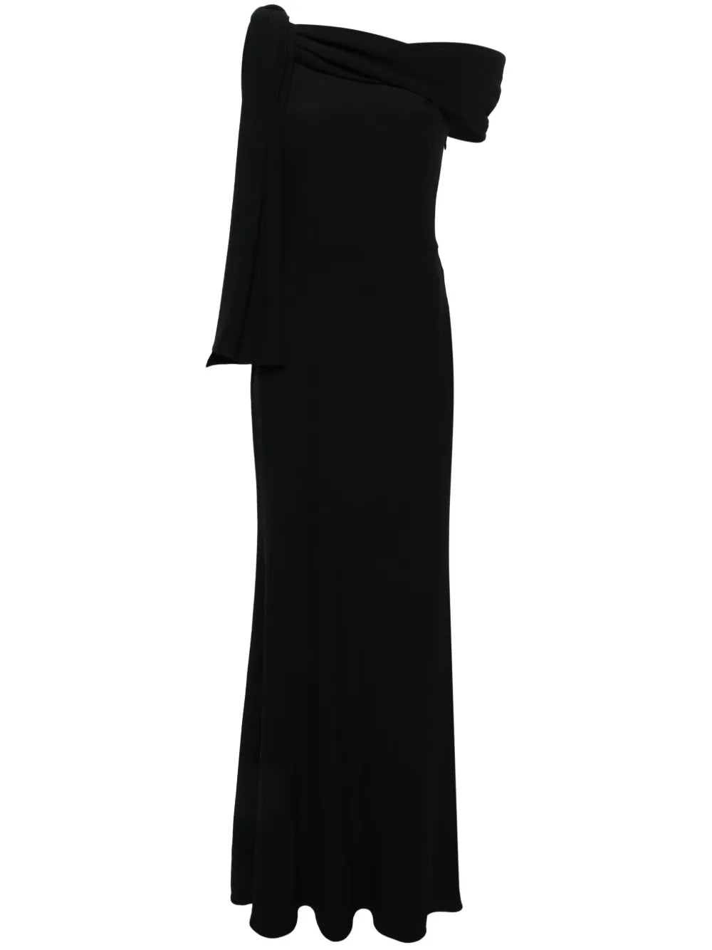 Draped Off-Shoulder Gown