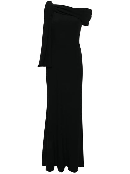 Draped Off-Shoulder Gown
