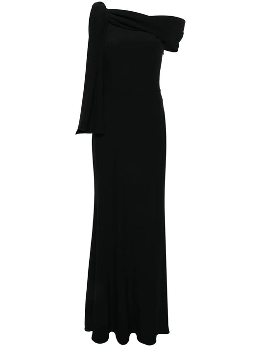 Draped Off-Shoulder Gown
