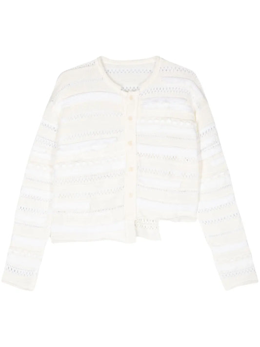 Asymmetric Hem Knitted Cardigan