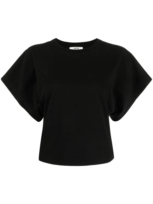 Britt Dolman-Sleeve Cotton T-Shirt