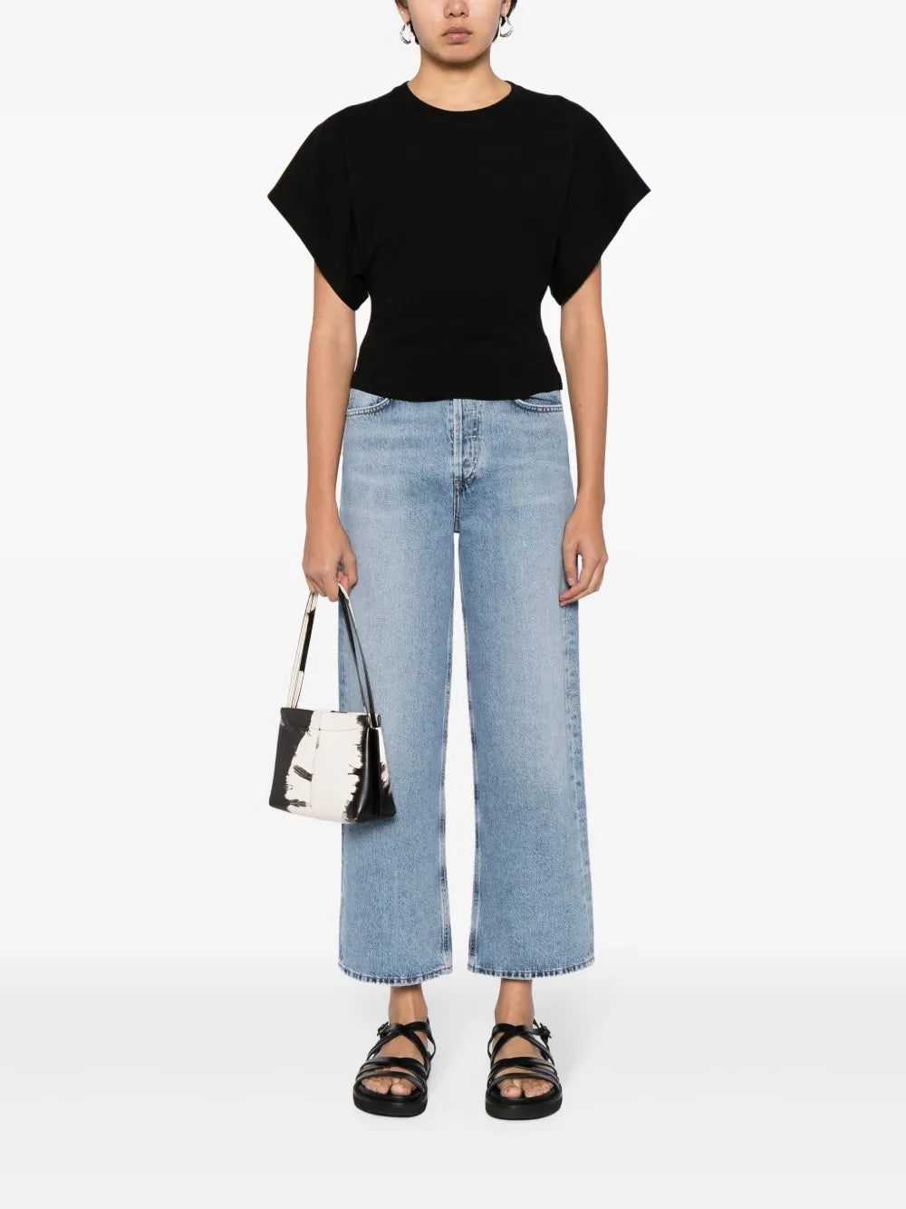 Ren Jean High-Rise Cropped Jeans