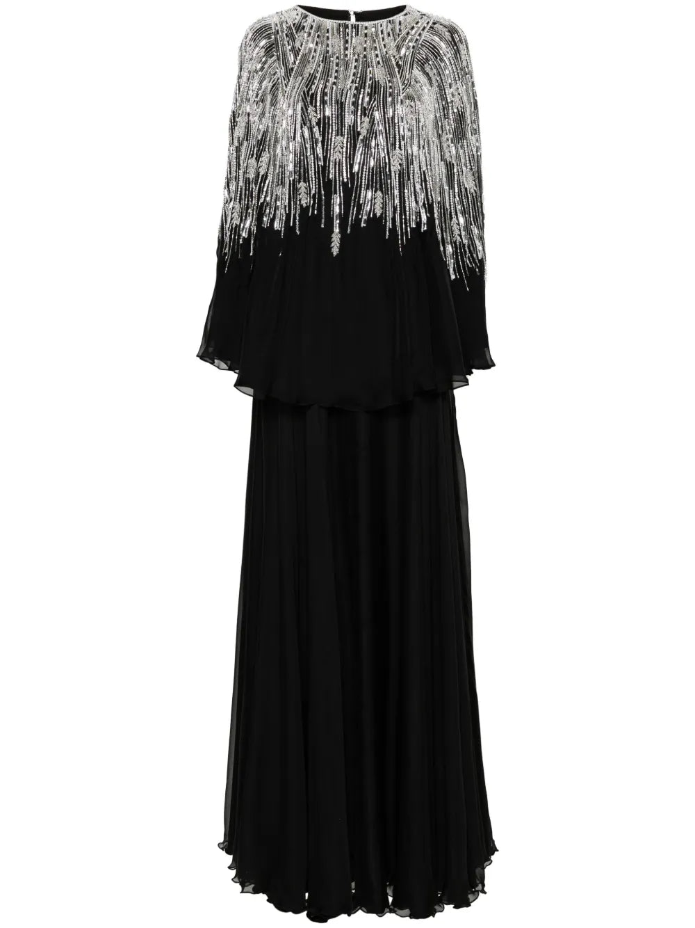 Crystal-Embellished Chiffon Ensemble