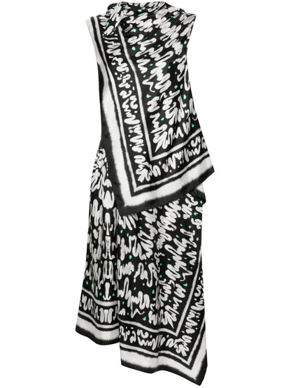 Diatou Graphic-Print Asymmetric Dress